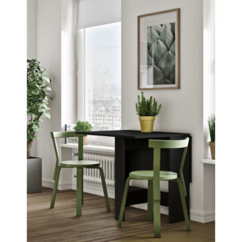 Rozkladací jedálenský stôl s čiernou doskou 76x28 cm Papillon – TemaHome - Image 3