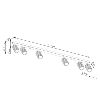 Zelené stropné svietidlo 6,5x117 cm Gleam – Nice Lamps - Image 3