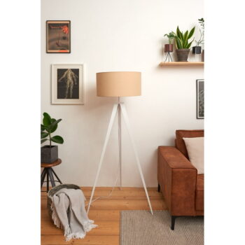 Stojacia lampa s bielymi kovovými nohami a béžovým tienidlom Bonami Essentials Kiki – Obrázok 5