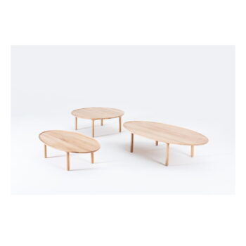 Okrúhly konferenčný stolík z dubového dreva v prírodnej farbe ø 100 cm Mu - Gazzda – Obrázok 3