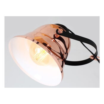 Stolová lampa v medenej a prírodnej farbe s kovovým tienidlom (výška 60 cm) Sherlock – CustomForm - Image 2