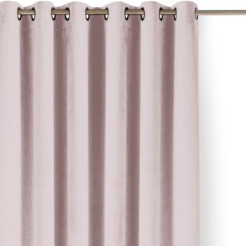 Svetloružový zamatový dimout záves 530x175 cm Velto – Filumi