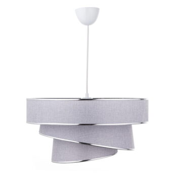 Závesné svietidlo v sivo-striebornej farbe s textilným tienidlom ø 40 cm Couper – Opviq lights