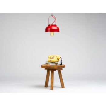 Červené závesné svietidlo s kovovým tienidlom ø 26 cm Skala – CustomForm - Image 3