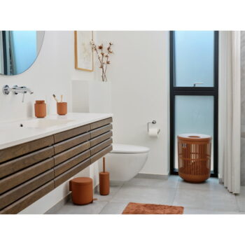 Oranžový pedálový plastový odpadkový kôš 4 l Ume – Zone - Image 3