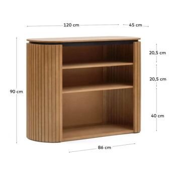 Knižnica z mangového dreva v prírodnej farbe 120x90 cm Licia - Kave Home – Obrázok 6