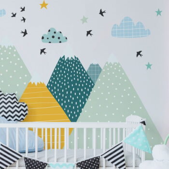 Nástenná samolepka Ambiance Giant Kid Sticker Scandinavian Mountains Ziska – Obrázok 5