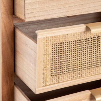 Vysoká komoda z masívu paulownie v prírodnej farbe 40x77,5 cm Honey – Ixia - Image 5
