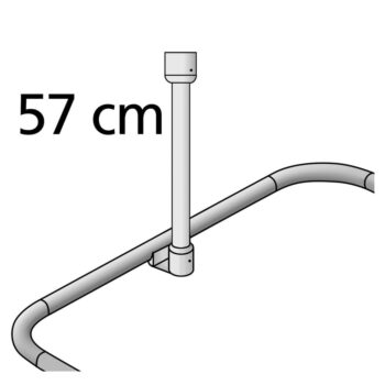 Držiak na strop pre sprchový záves v striebornej farbe 57 cm – Wenko – Obrázok 2