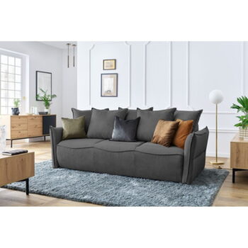 Tmavosivá rozkladacia pohovka 226 cm Leon – Bobochic Paris – Obrázok 11