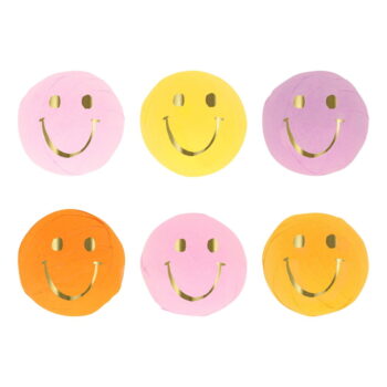 Párty doplnky v súprave 6 ks Happy Face Icons Surprise Balls – Meri Meri – Obrázok 2