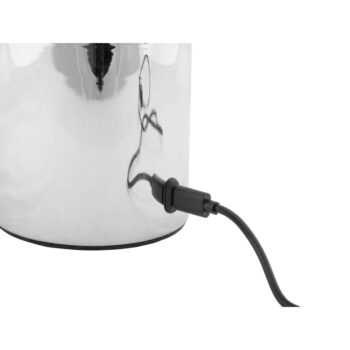 LED stmievateľná stolová lampa v striebornej farbe s kovovým tienidlom/so skleneným tienidlom (výška 29,5 cm) Camp – Leitmotiv - Image 4