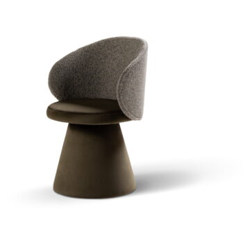 Tmavozelené kreslo z textílie bouclé Inez – Micadoni Home - Image 3