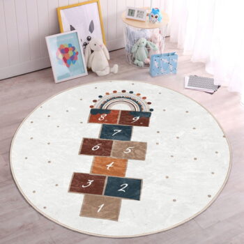 Krémovobiely detský koberec ø 100 cm Comfort – Mila Home – Obrázok 4