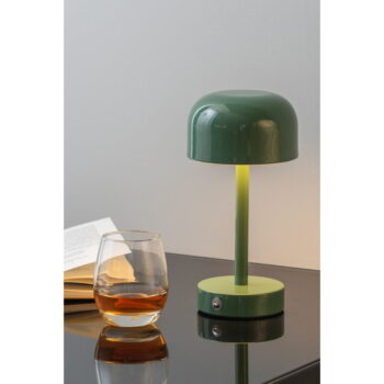 Zelená LED stolová lampa s kovovým tienidlom (výška 24,5 cm) James – Leitmotiv - Image 2