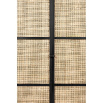 Čierna ratanová vysoká komoda 70x145 cm Guuji - White Label – Obrázok 10