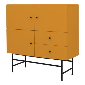 Žltá vysoká komoda 107x107 cm Cocktail - Tenzo - Image 2
