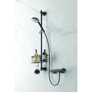 Čierna kúpeľňová polica Metaltex Origin - Image 3