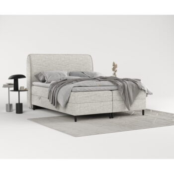 Svetlosivá boxspring posteľ s úložným priestorom 180x200 cm Melba – Maison de Rêve - Image 9