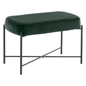 Tmavozelená zamatová lavica Berry - Støraa – Obrázok 2