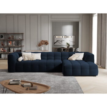 Modrá zamatová rohová pohovka Windsor & Co Sofas Vesta, pravý roh – Obrázok 5