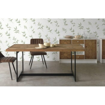 Jedálenský stôl s doskou v dekore jaseňového dreva Geese Honeycomb, 178 x 90 cm - Image 6