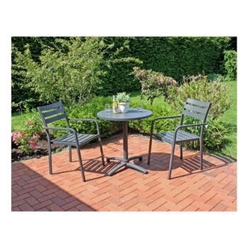 Sivé záhradné kreslo Treviso – Garden Pleasure – Obrázok 2