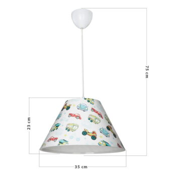 Biele detské svietidlo ø 35 cm Tria – Squid Lighting – Obrázok 2