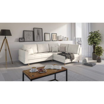 Krémovobiela rohová pohovka (pravý roh) Ariella - Ropez - Image 3