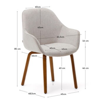 Béžové jedálenské stoličky v súprave 4 ks Aleli – Kave Home - Image 9