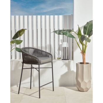 Čierne oceľové barové stoličky v súprave 4 ks (výška sedadla 80 cm) Yanet – Kave Home - Image 3