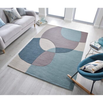 Modro-béžový vlnený koberec 170x120 cm Glow - Flair Rugs – Obrázok 2