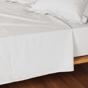 Biela bavlnená plachta 180x290 cm Lina – douceur d'intérieur – Obrázok 2