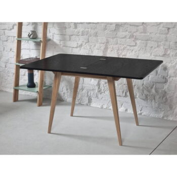 Rozkladací jedálenský stôl s doskou v dekore jaseňového dreva 65x90 cm Envelope – Ragaba - Image 3