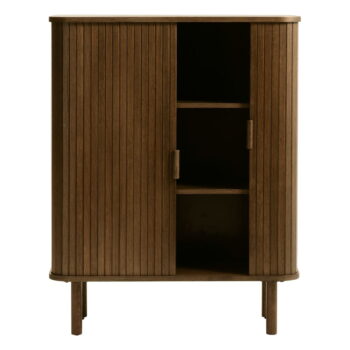 Hnedá skrinka v dekore duba s posuvnými dverami 113x90 cm Cavo – Unique Furniture – Obrázok 2