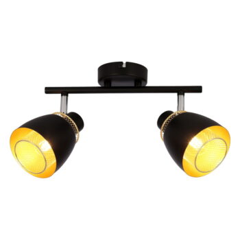 Čierne stropné svietidlo s kovovým tienidlom 41.5x10 cm Aleksandria – Candellux Lighting - Image 2