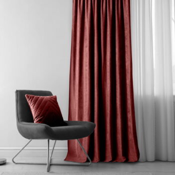 Svetločervený záves 140x270 cm Milana - Homede - Image 2