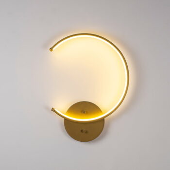 LED nástenné svietidlo v zlatej farbe ø 10 cm Moon – Opviq lights - Image 2