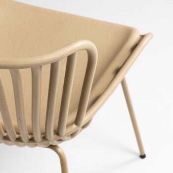 Béžová záhradná stolička s oceľovou konštrukciou Kave Home Surpik – Obrázok 5