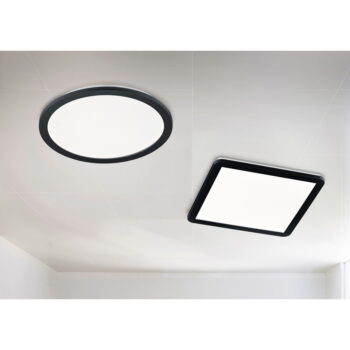 Matne čierne LED stropné svietidlo 40x40 cm Camilla - Trio - Image 3