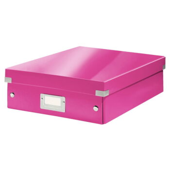 Ružový kartónový úložný box s vekom 28x37x10 cm Click&Store – Leitz – Obrázok 2