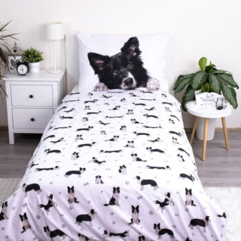 Bavlnená detská obliečka na jednolôžko 140x200 cm Border Collie – Jerry Fabrics - Image 3