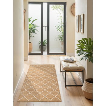 Ručne tkaný jutový behúň v prírodnej farbe 80x200 cm Kunu – Hanse Home – Obrázok 3