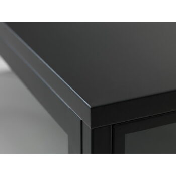 Čierny kovový TV stolík 132x52 cm Carmel - Unique Furniture – Obrázok 8