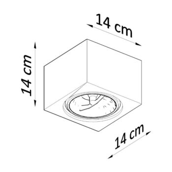Biele stropné svietidlo 14x14 cm Duozone – Nice Lamps - Image 5
