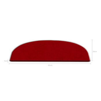 Červené nášľapy na schody v súprave 16 ks 20x65 cm Plain Color – Vitaus – Obrázok 3