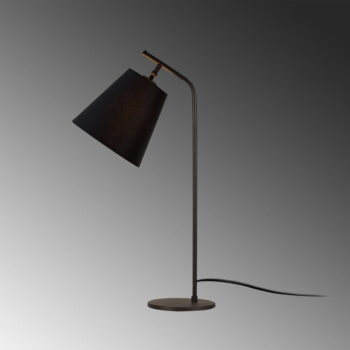 Čierna stolová lampa s kovovým tienidlom (výška 67 cm) Salihini – Opviq lights - Image 4