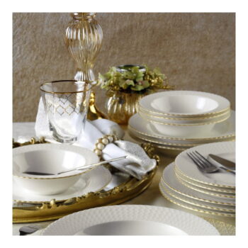 24-dielna súprava porcelánového riadu Kutahya Galla - Image 4