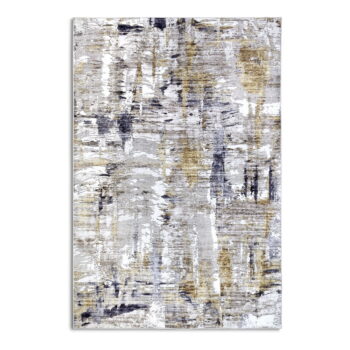 Svetlosivý koberec 80x150 cm Malard Anthracite Gold – Elle Decoration