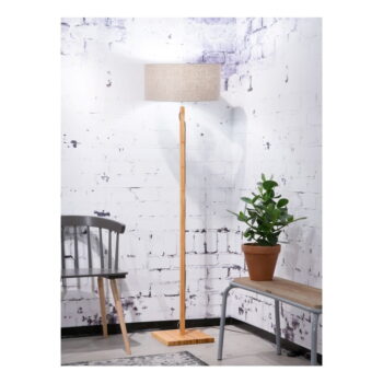 Stojacia lampa s béžovým tienidlom a konštrukciou z bambusu Good&Mojo Fuji - Image 3